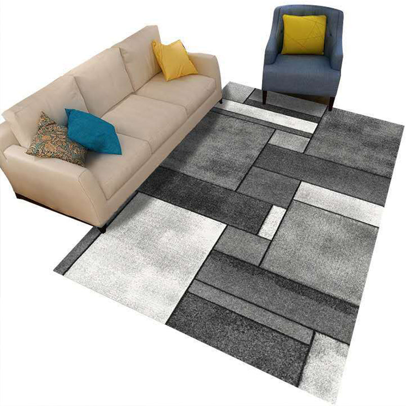 BowLift | Minimalist 3D Geometric Rug Multi-Color Polypropylene Area Rug Pet-Friendly Non-Slip Machine Washable Rug for Large Room