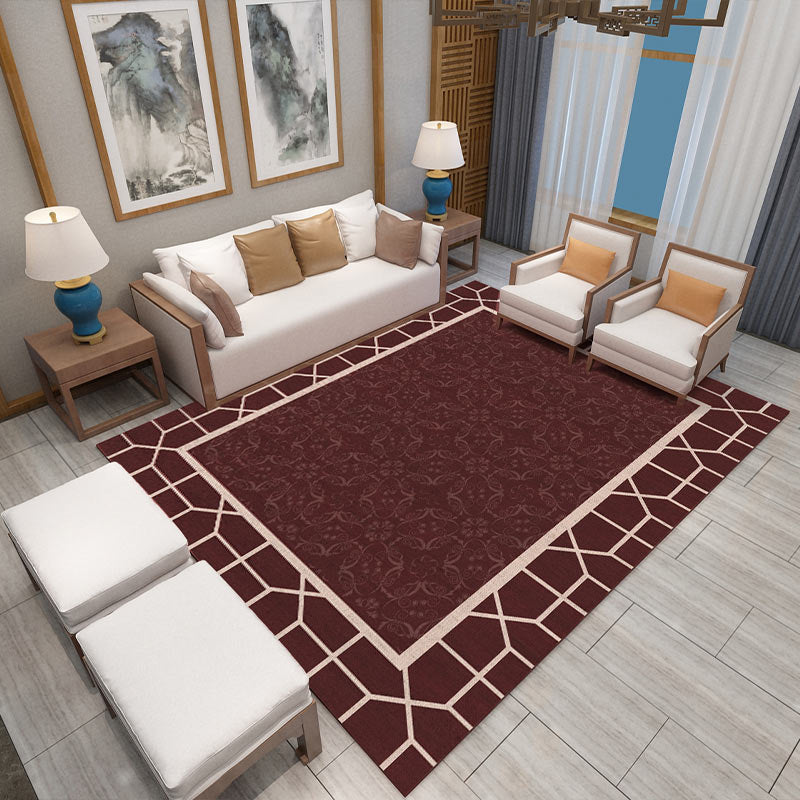 BowLift | Fancy Multicolor Flower Rug Polypropylene Asian Style Rug Stain Resistant Anti-Slip Backing Pet Friendly Rug for Guest Room