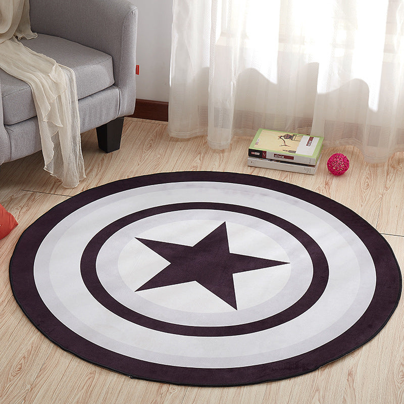BowLift | Creative Boys Bedroom Rug Multi Colors Optical Illusion Rug Polypropylene Non-slip Pet-friendly Washable Rug