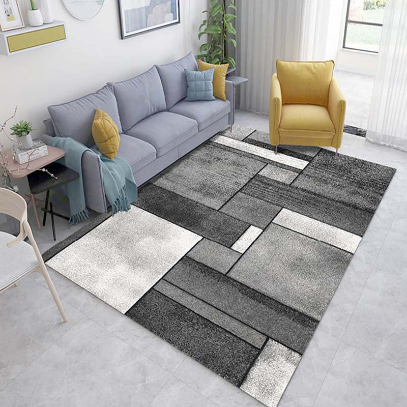 BowLift | Multicolor 3D Illusion Geometry Rug Polyester Modernist Rug Non-Slip Pet-Friendly Machine Washable Rug for the Large Room