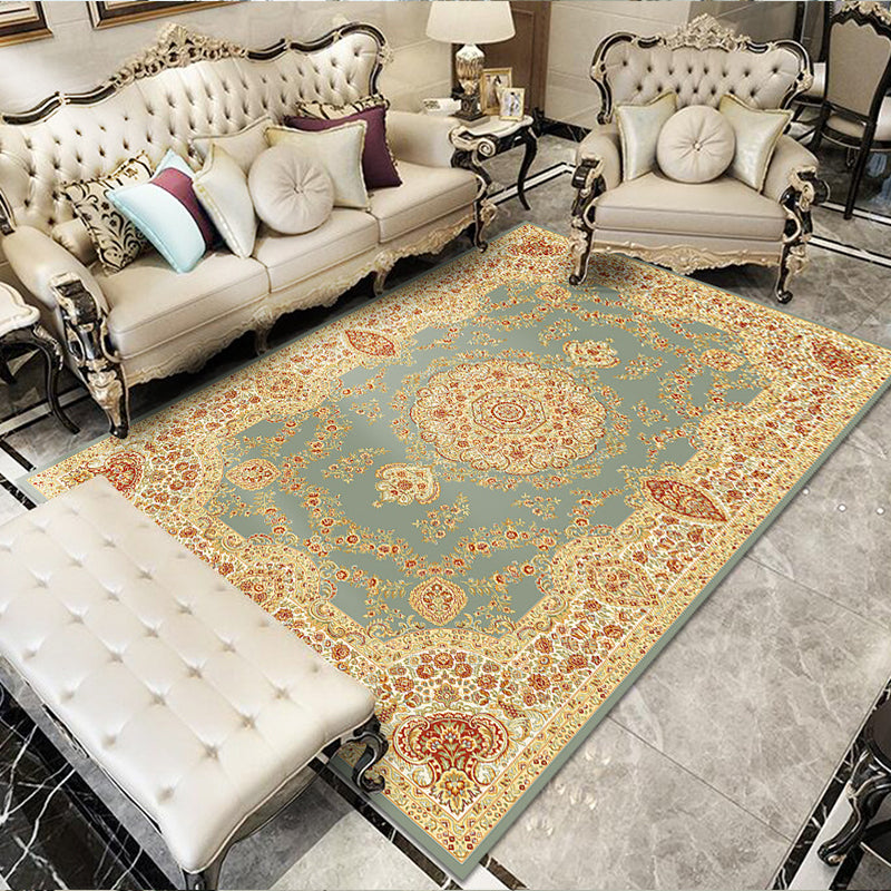 BowLift | Glam Floral Swirls Rug Multicolor Victorian Rug Synthetic Pet Friendly Non-Slip Stain Resistant Carpet for Home