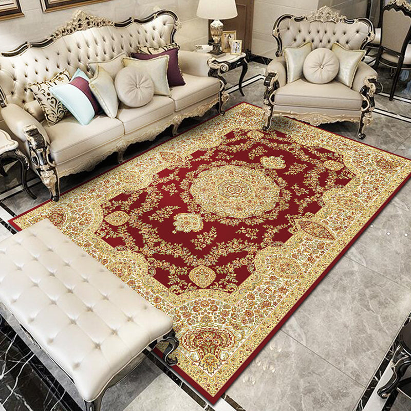 BowLift | Glam Floral Swirls Rug Multicolor Victorian Rug Synthetic Pet Friendly Non-Slip Stain Resistant Carpet for Home