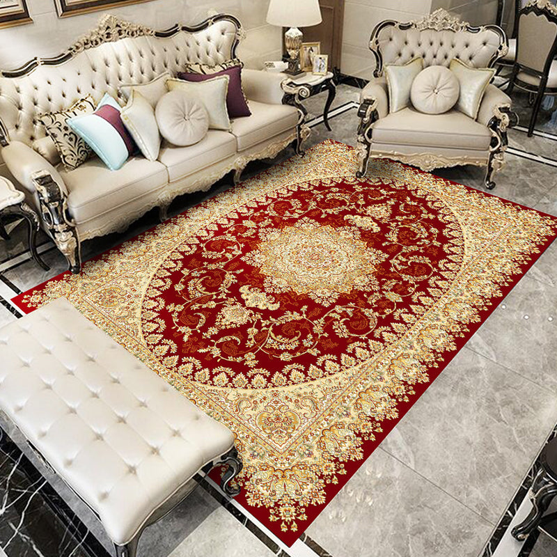 BowLift | Glam Floral Swirls Rug Multicolor Victorian Rug Synthetic Pet Friendly Non-Slip Stain Resistant Carpet for Home