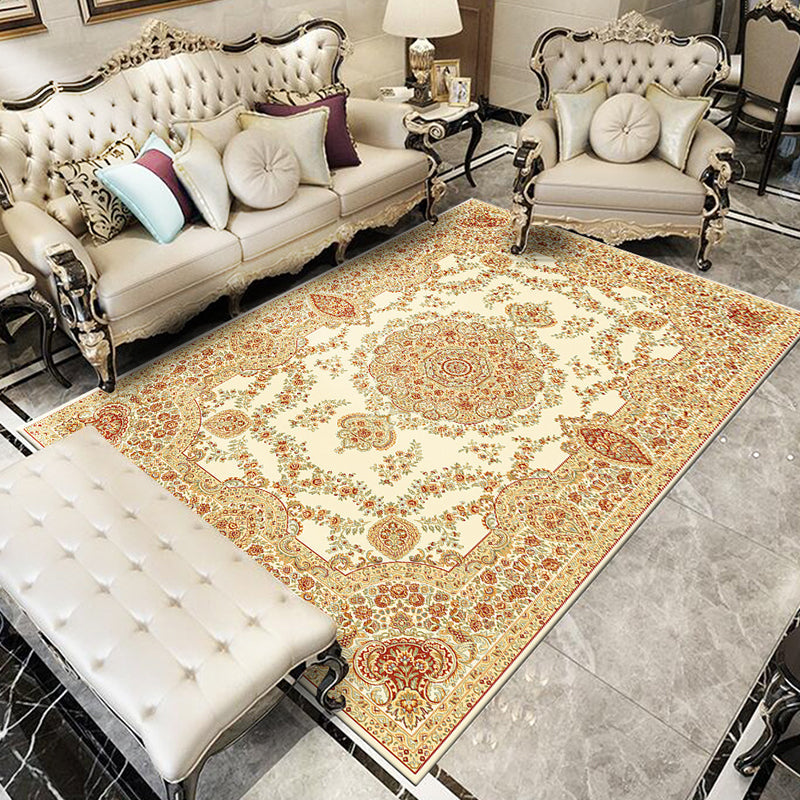 BowLift | Glam Floral Swirls Rug Multicolor Victorian Rug Synthetic Pet Friendly Non-Slip Stain Resistant Carpet for Home