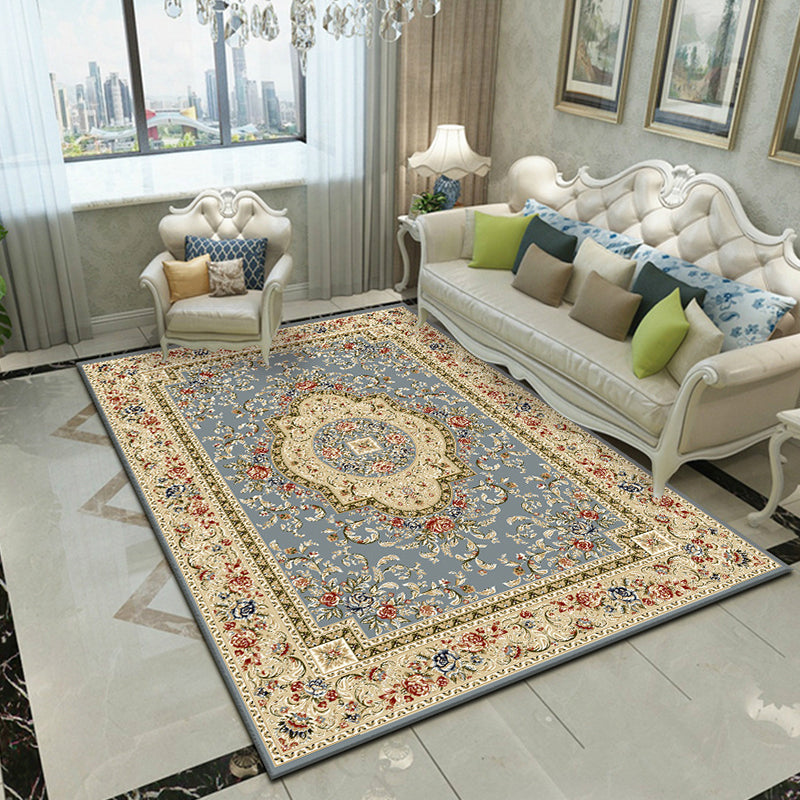 BowLift | Glam Floral Swirls Rug Multicolor Victorian Rug Synthetic Pet Friendly Non-Slip Stain Resistant Carpet for Home