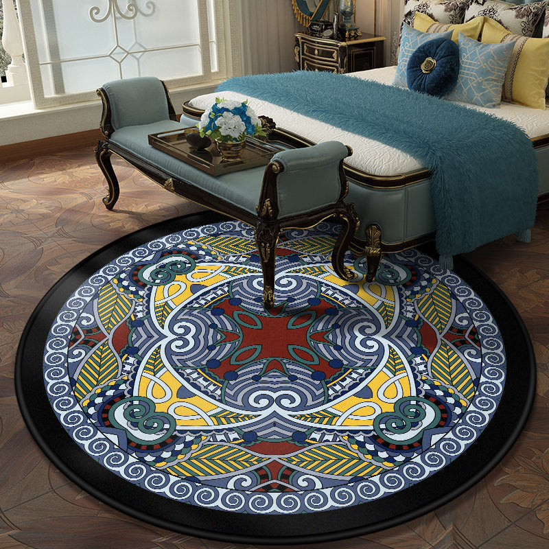 BowLift | European Moroccan Carpet Multicolor symmetrical pattern carpet non-slip pet-friendly machine washable carpet for the bedroom