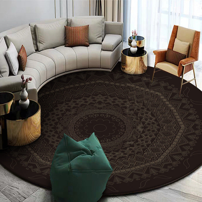 BowLift | Exotic Mandala EKRAN RUG Multicolor Persian Carpet Synthetic Washable Pet-Friendly Non-Slip Rug for Living Room