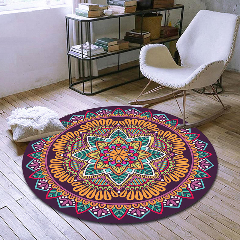 BowLift | Exclusive Moroccan Rug Multi Color Tribal Flower Rug pet-friendly machine washable non-slip rug for room