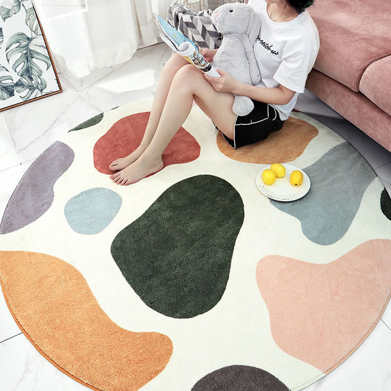 BowLift | Cute Kids Room Carpet Multi color Plant Printed Area Rug Polyester Non-Slip Rug Machine Washable Carpet