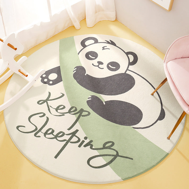 BowLift | Cute Animal Pattern Rug Multi-Color Synthetic Rug Anti-Slip Back Washable Rug for Kids Room