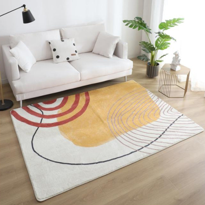 BowLift | Relaxing Color Block Rug Multicolor Acrylic Area Rug Non-Slip Back Stain Resistant Indoor Rug for Bedroom