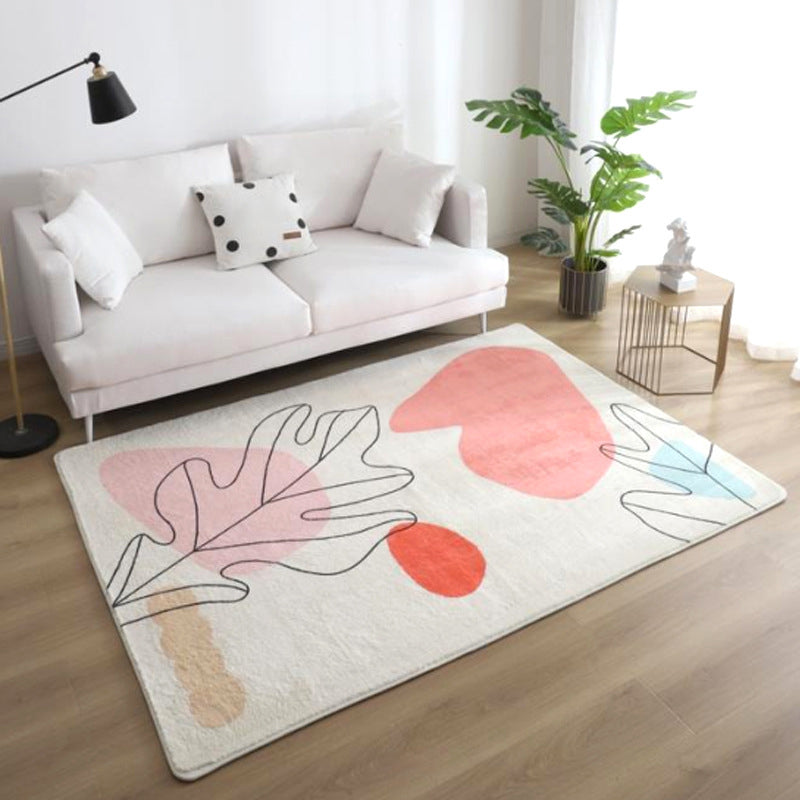 BowLift | Relaxing Color Block Rug Multicolor Acrylic Area Rug Non-Slip Back Stain Resistant Indoor Rug for Bedroom
