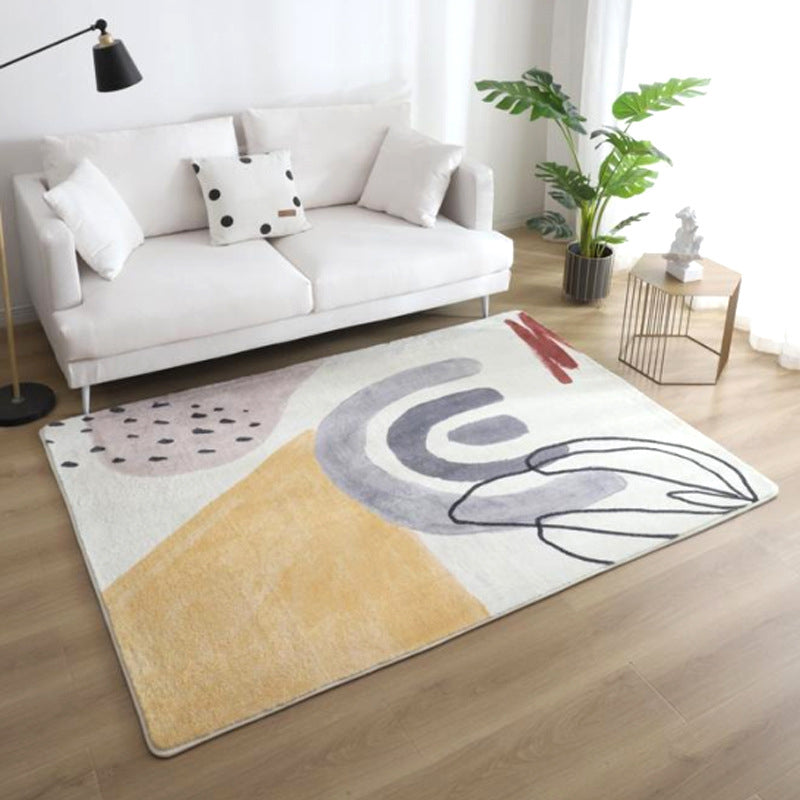 BowLift | Relaxing Color Block Rug Multicolor Acrylic Area Rug Non-Slip Back Stain Resistant Indoor Rug for Bedroom