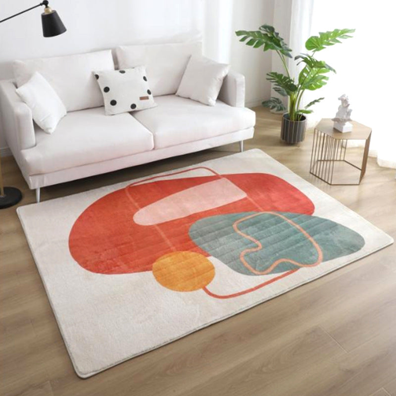 BowLift | Relaxing Color Block Rug Multicolor Acrylic Area Rug Non-Slip Back Stain Resistant Indoor Rug for Bedroom