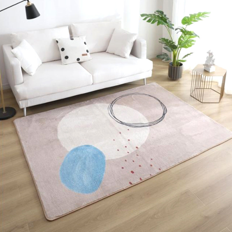 BowLift | Relaxing Color Block Rug Multicolor Acrylic Area Rug Non-Slip Back Stain Resistant Indoor Rug for Bedroom