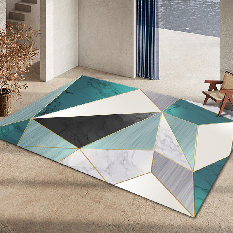 BowLift | Glam Home Decoration Rug Multicolored Abstract Print Rug Polypropylene Non-Slip Back Easy Care Rug