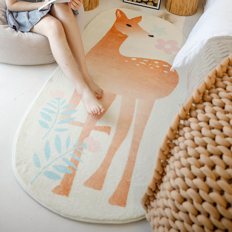 BowLift | Innovative Shape Cartoon Rug Multi-Color Cute Area Rug Polyester Anti-Slip Mat Pet-Friendly Rug for Kids