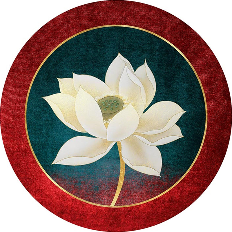 BowLift | Enchanting Multicolor Floral Print Carpet Polyester Asian Carpet Non-slip Pet-friendly Stain-resistant Carpet for Home