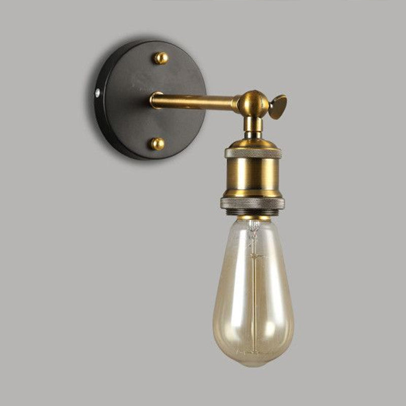 BowLift | Exposed Bulb Design Metal Wall Lamp Factory 1 Head Dining Room Wall Light with Swivel Joint