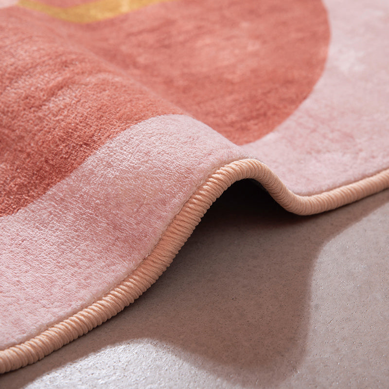 BowLift | Fancy Cartoon Print Rug Multicolored Cotton Blend Indoor Rug Non-Slip Back Machine Washable Rug for the Bedroom