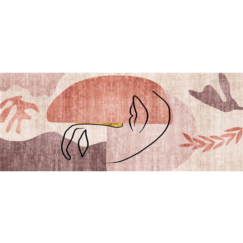 BowLift | Fancy Cartoon Print Rug Multicolored Cotton Blend Indoor Rug Non-Slip Back Machine Washable Rug for the Bedroom