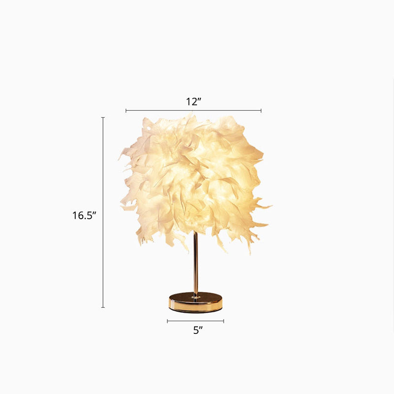 BowLift | White Cylindrical Table Lamp Simplicity Single Bulb Spring Table Lamp