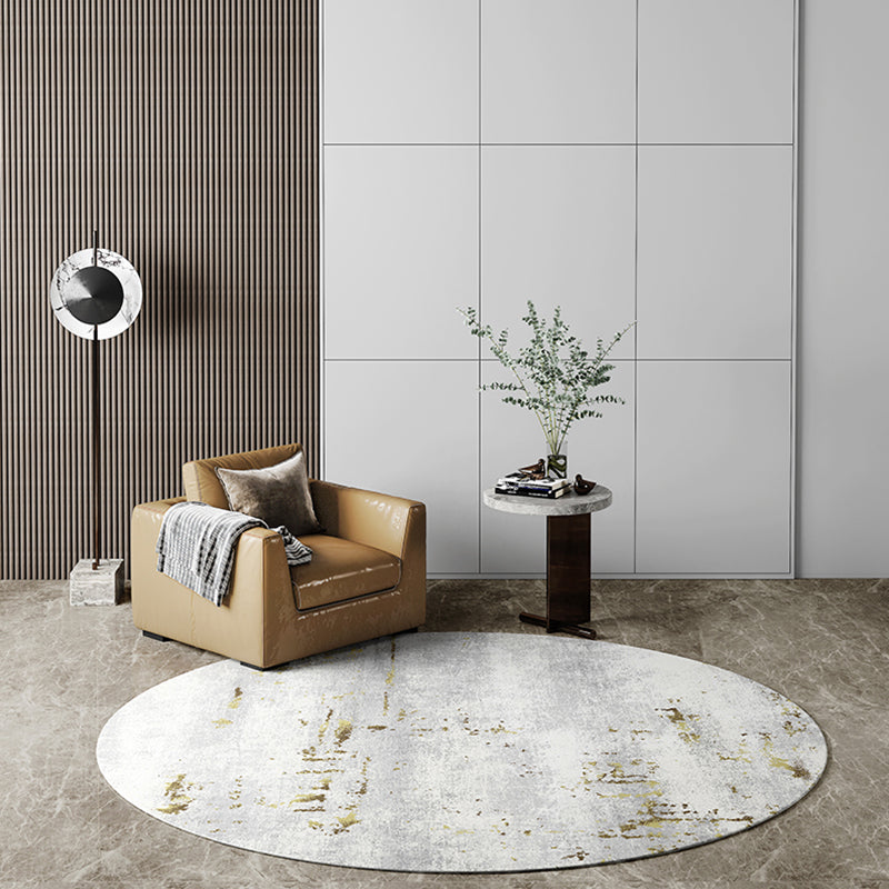 BowLift | Industrial Living Room Rug Multi Color Abstract Printed Indoor Carpet Polyester Non-Slip Back Easy Care Area Rug