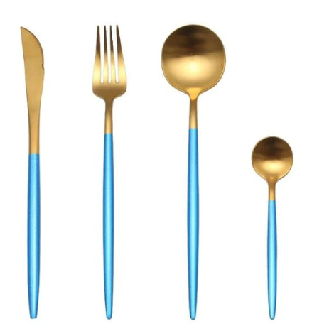 BowLift | 24-Piece Stainless Steel Gold-Silver Luxury Cutlery - RoyalGlow
