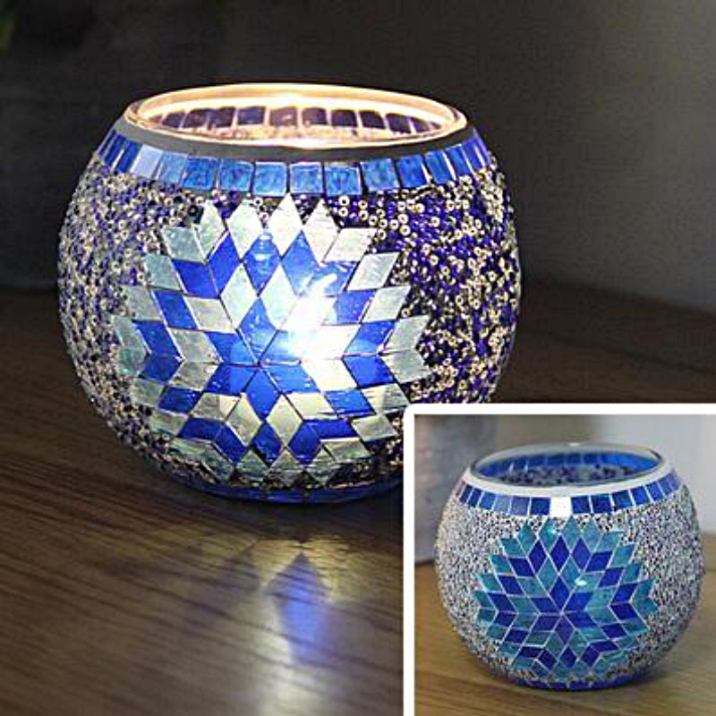 BowLift | European Retro Glass Mosaic Tealight Holder