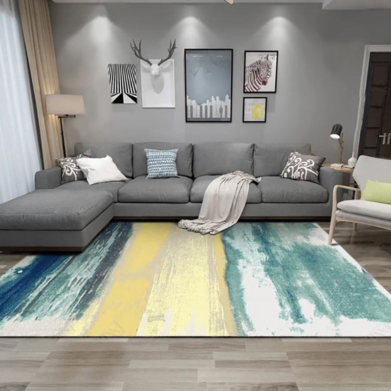 BowLift | Novelty Living Room Rug Multicolored Patterned Area Rug Non-Slip Backing Pet-Friendly Washable Indoor Rug