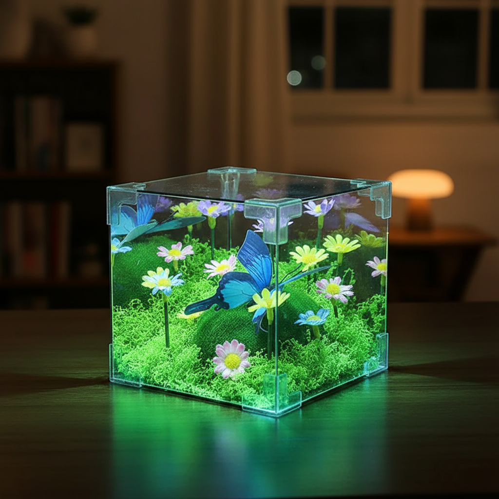 BowLift | LED Butterfly Garden Cube Night Light Decor