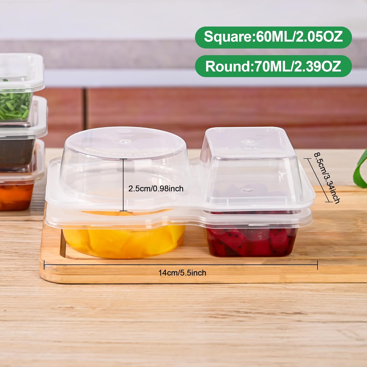 BowLift | Dual Compartment Sauce Container | Leak-Proof | BPA-Free | Portable