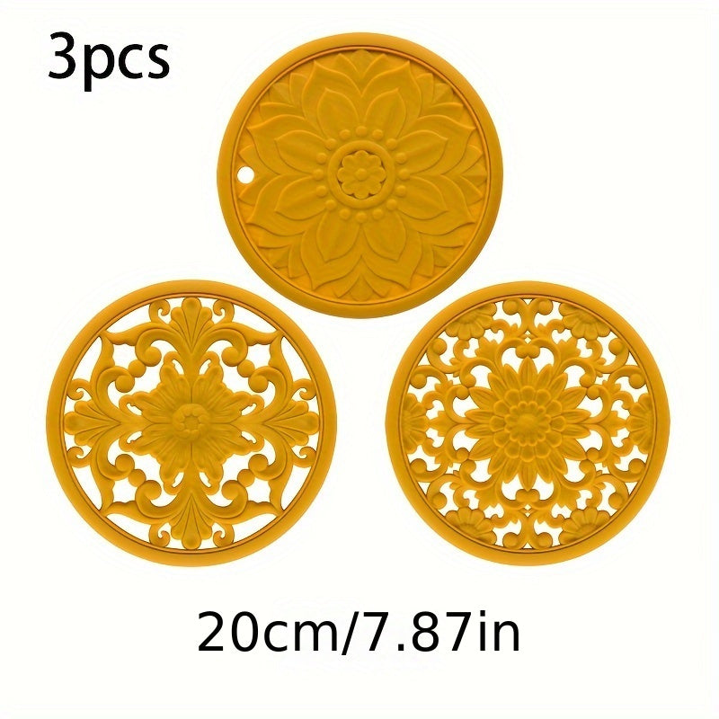 BowLift | Heat Resistant Silicone Trivet Mat Set