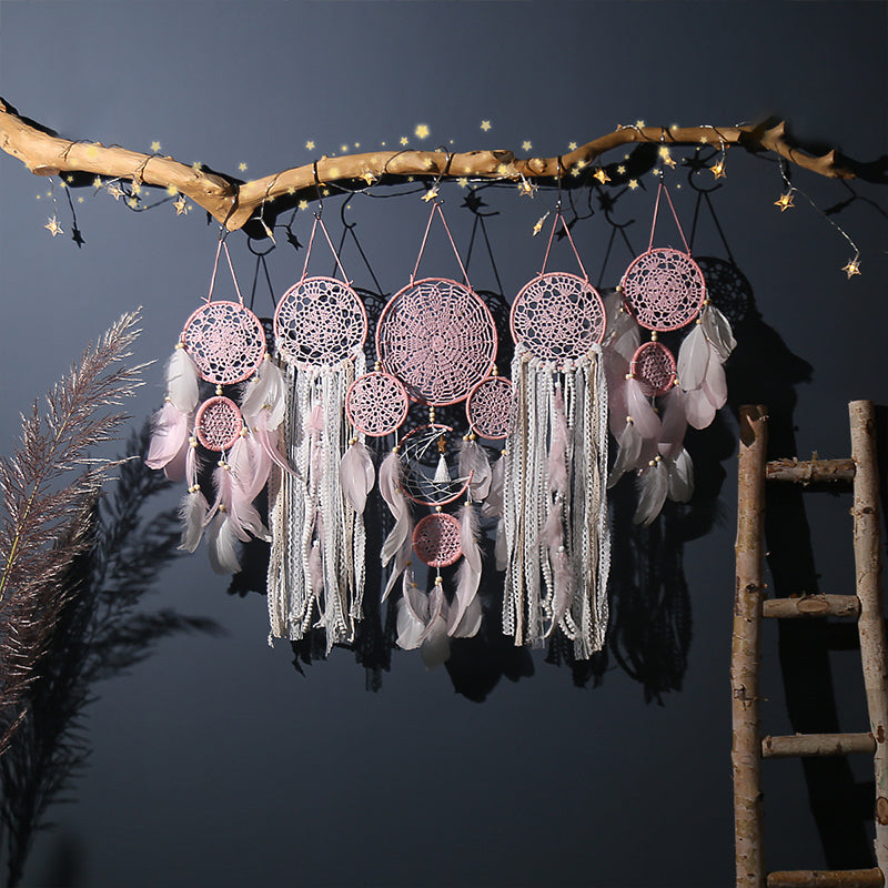 BowLift | Dreamcatcher Moon and Stars hanging over the bed (5 PCS)