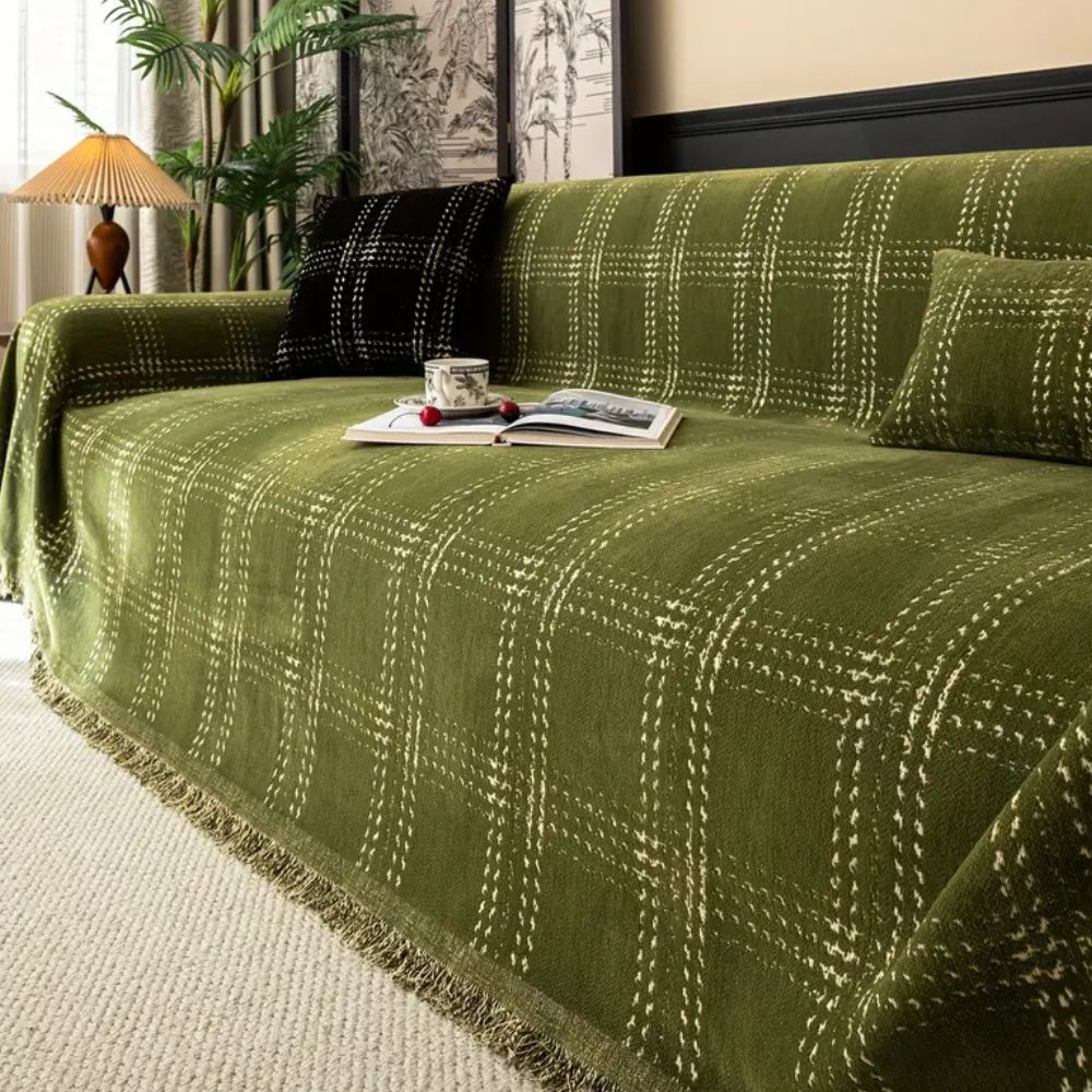 BowLift | Chesterfield Plaid Sofa Cover