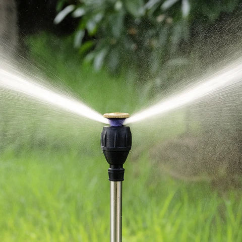 BowLift | High-Pressure Rotating Tripod Sprinkler | 360° Coverage, Adjustable Height & Quick Setup for Garden Care and Summer Fun