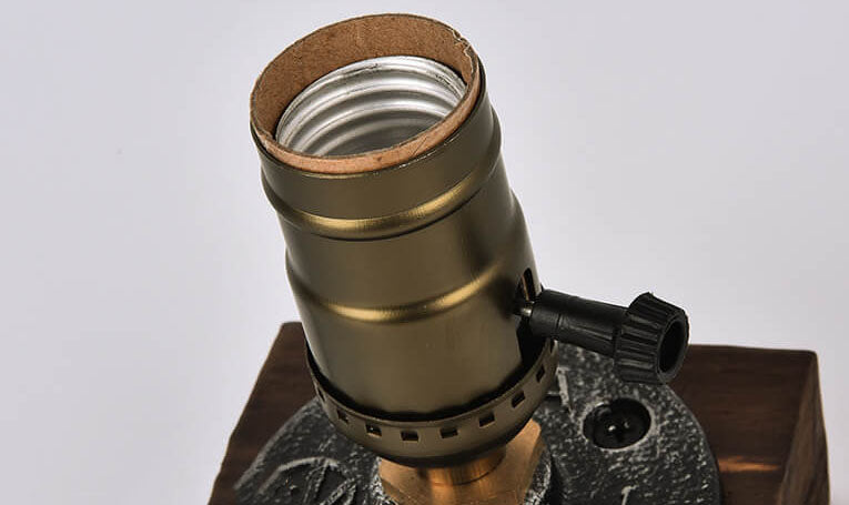 BowLift | Vintage Industrial Iron Light Bulb 1-Light Table Lamp