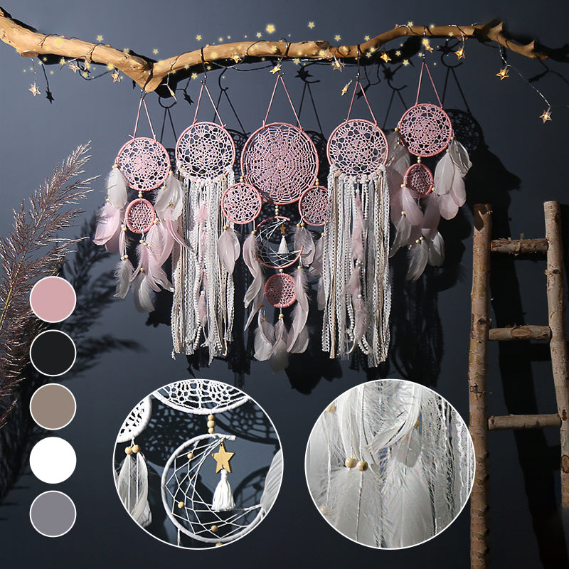 BowLift | Dreamcatcher Moon and Stars hanging over the bed (5 PCS)