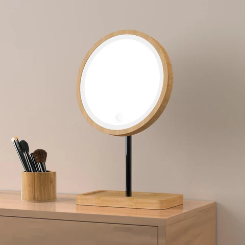 BowLift | Wooden Illuminated Makeup Mirror