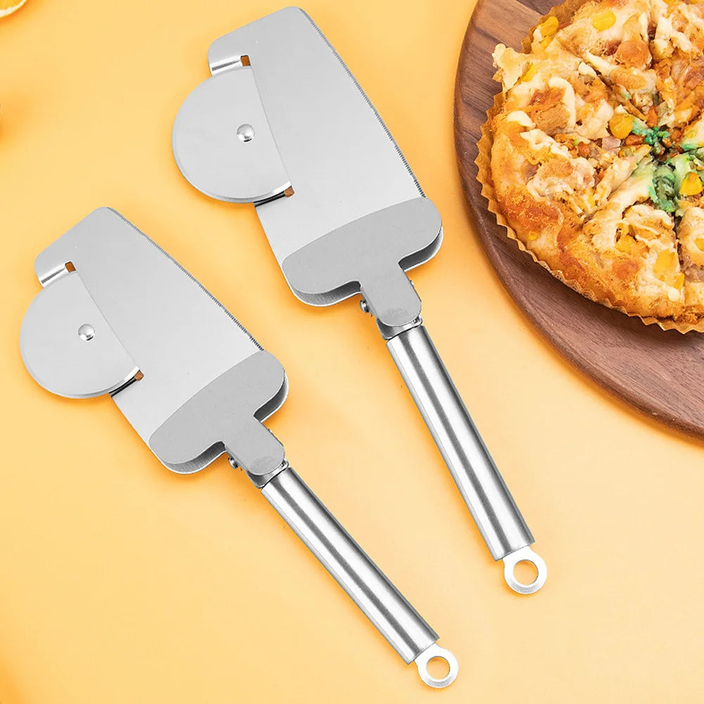 BowLift | Stainless Steel Pizza Cutter with Grip and Food Lifter