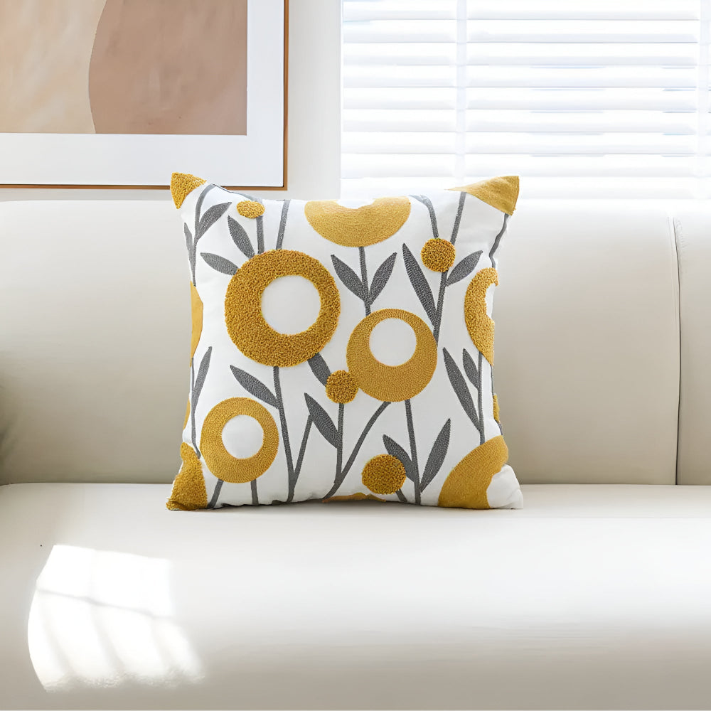 BowLift | Floral Essence Embroidered Cushion Cover