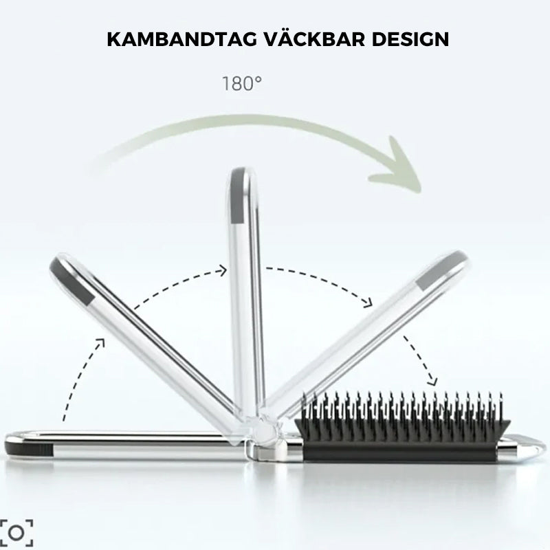 BowLift | MirrorFlex Travel Mirror Hair Brush | Foldable & Compact | Practical Styling on the Go