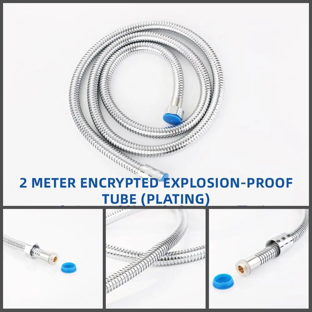 BowLift | 2 m Stainless Steel Shower Hose – Flexible, Durable and Kink-Free