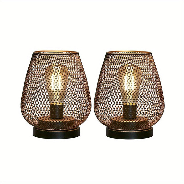 BowLift | AuroraMesh Table Lamp Set – Industrial Style with Warm Ambient Lighting