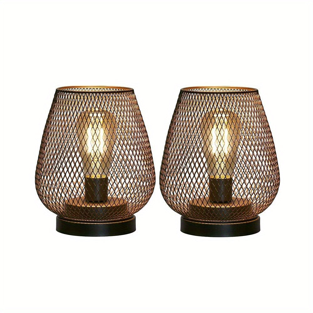 BowLift | RusticMesh Table Lamp Set – Industrial Style and Atmospheric Lighting