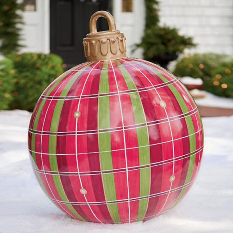 BowLift | Inflatable Christmas Ball Outdoor Decoration 60cm – Weather Resistant PVC Christmas Decoration