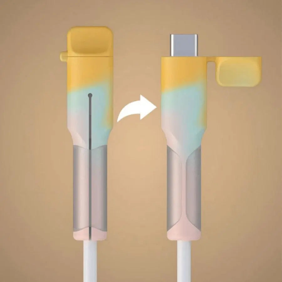 BowLift | 2-pack silicone charging cable pRedector with dust cap