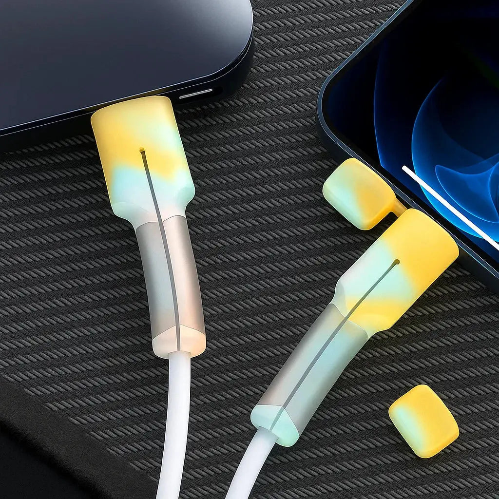 BowLift | 2-pack silicone charging cable pRedector with dust cap