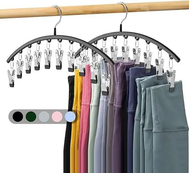 BowLift | 2-piece Set Leggings Organizer Hangers – with 20 Clips for space-saving storage!