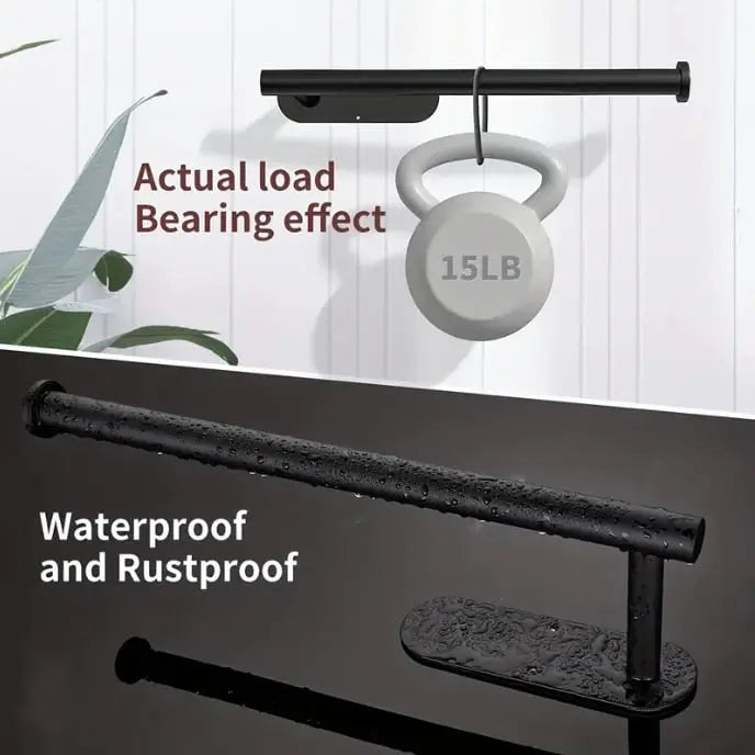 BowLift | 2-piece set wall-mounted paper roll holder – no drilling, space-saving & modern!